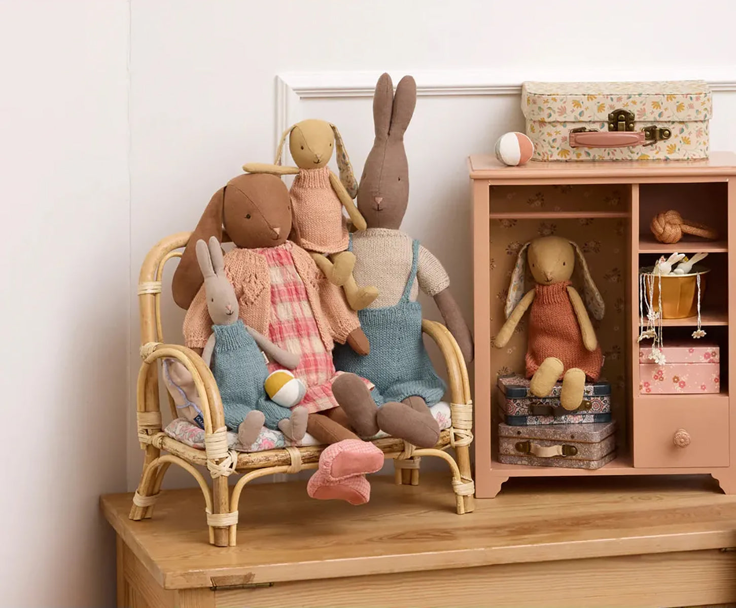 Maileg Bunny Size 2, Cream Yellow - Knitted Dress