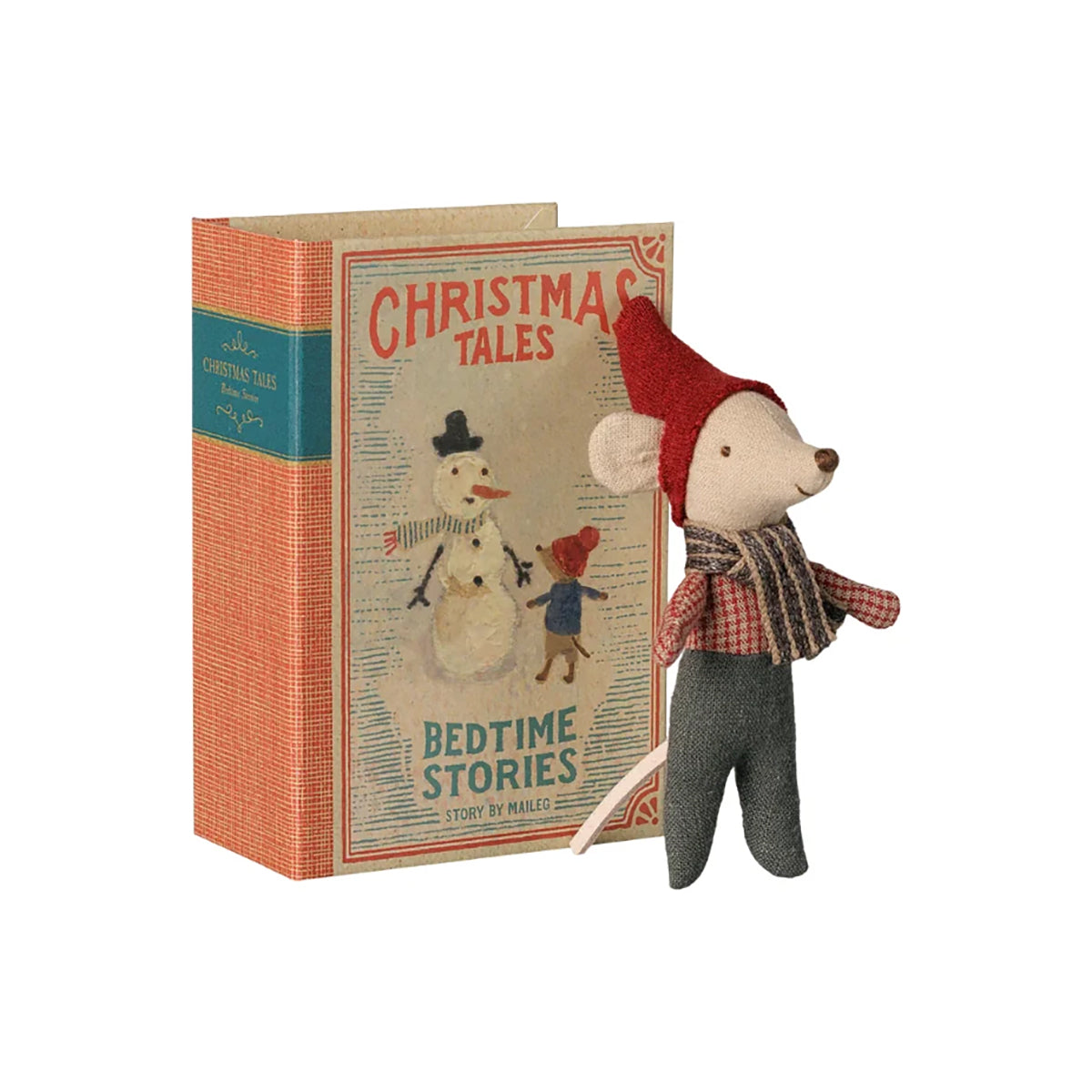 Maileg Christmas Mouse, Baby in Book
