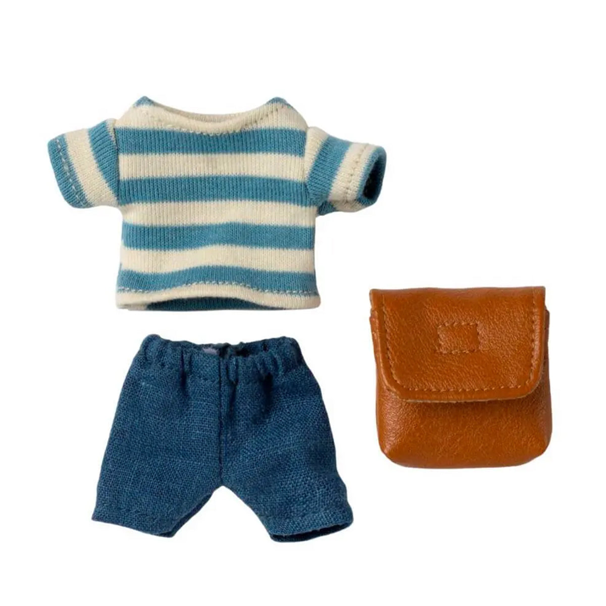 Maileg Clothes and Bag, Big Brother Mouse - Brown
