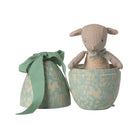 Maileg Easter Egg with Micro Lamb, Small - Dusty Mint