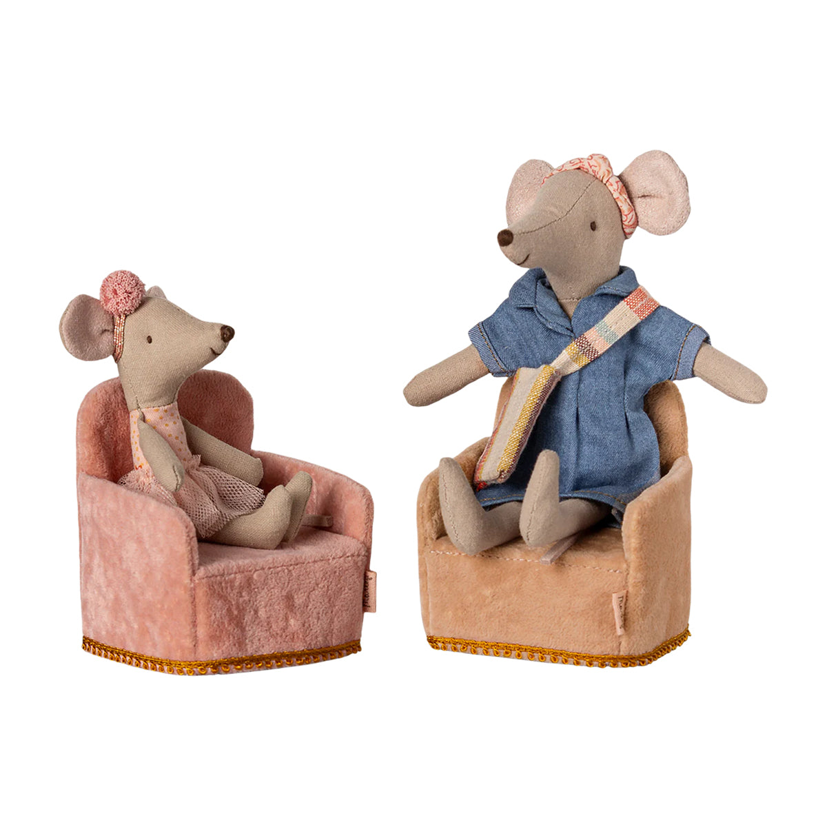 Maileg Folding Chair, Mouse - Powder