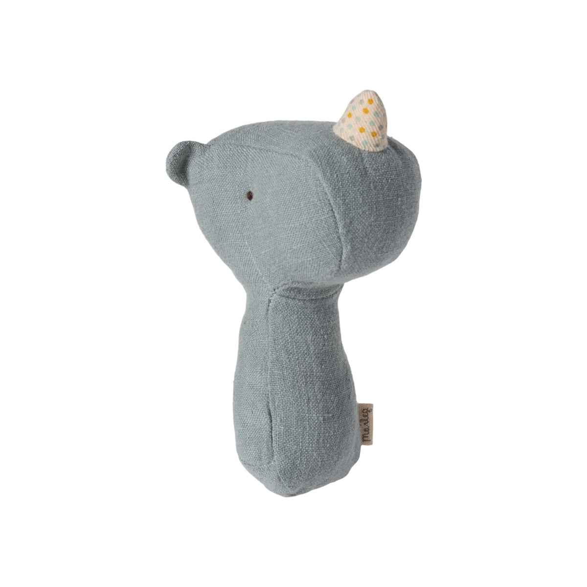Maileg Lullaby Friends, Rhino Rattle - Dusty Blue