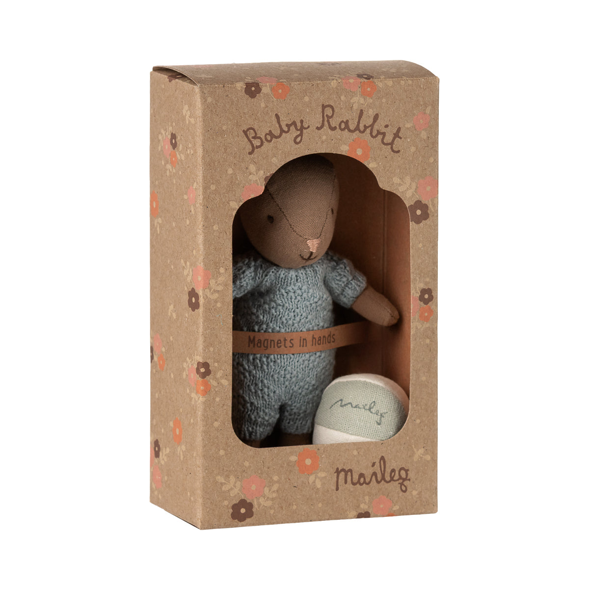 Maileg Rabbit Set, Micro - Brown - Blue