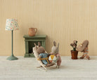 Maileg Rabbit Set, Micro - Brown - Blue