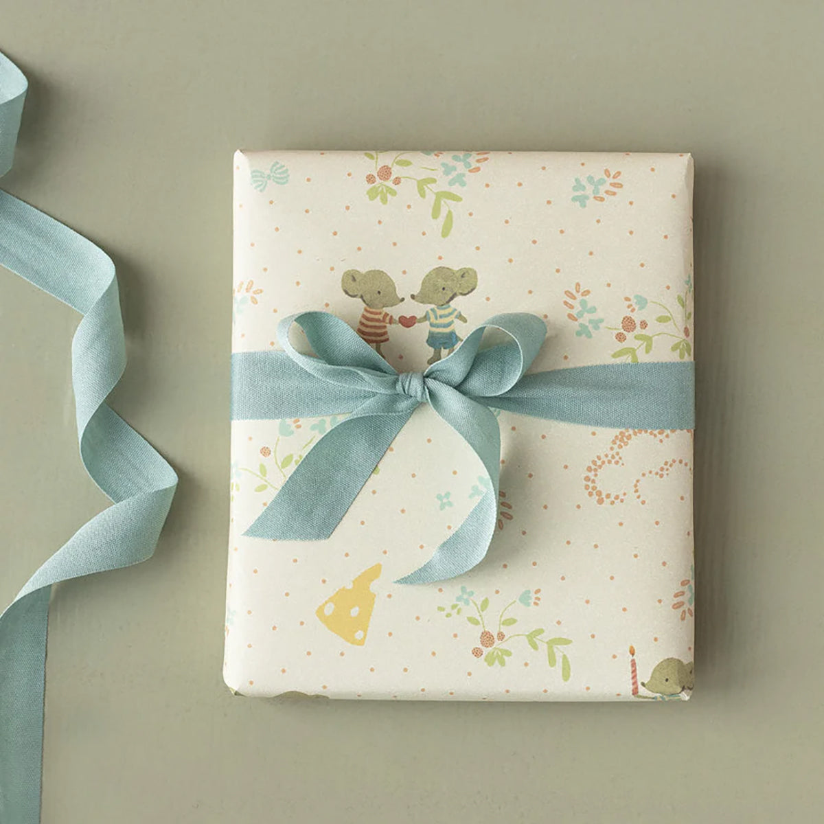 Maileg Ribbon, 10 m - Dusty Mint