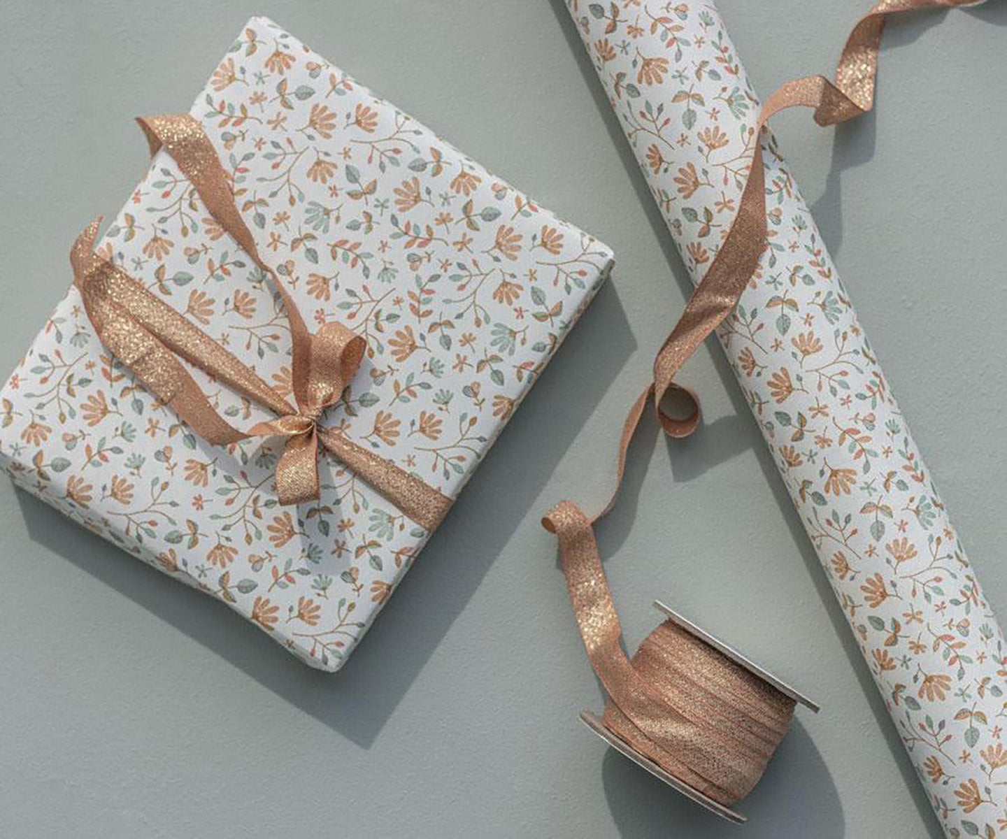 Maileg Ribbon, 25 m - Vintage Rose/Gold