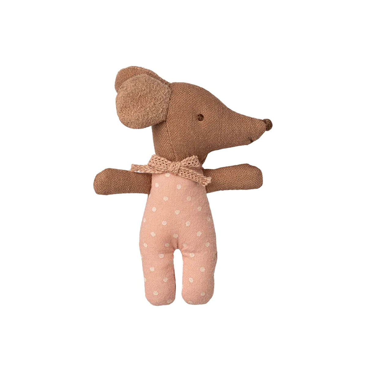 Maileg Sleepy/Wakey Baby Mouse In Matchbox - Rose