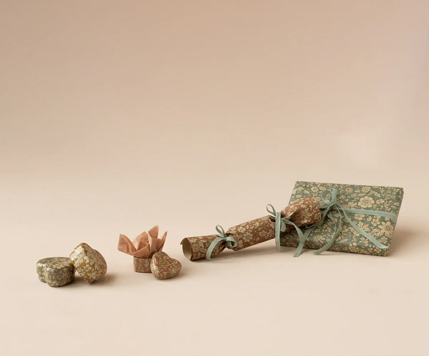 Maileg Tooth Box - Blue/Ocher Blossom - Set of 2