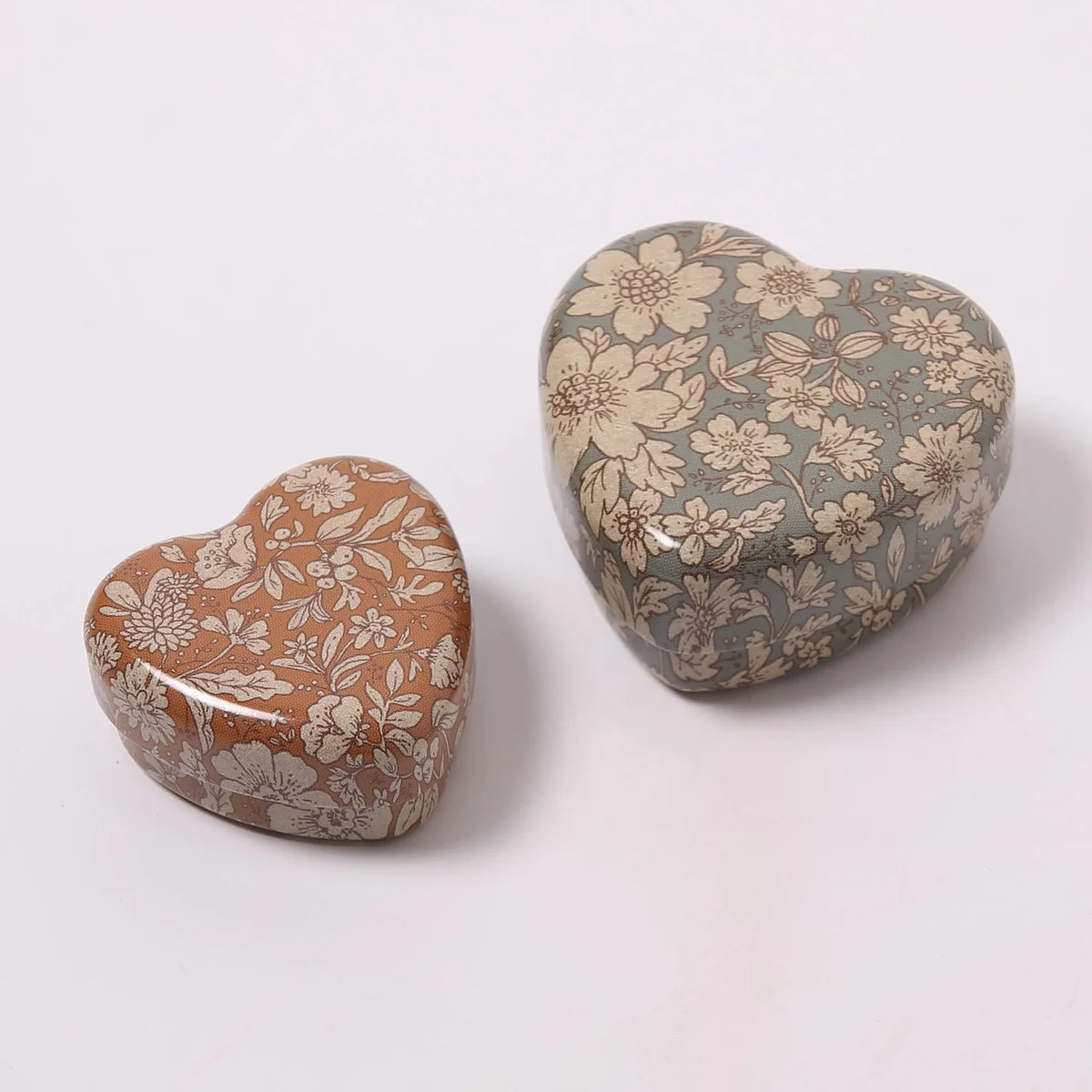 Maileg Tooth Box - Blue/Ocher Blossom - Set of 2