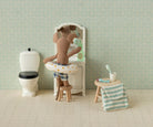 Maileg Toothbrush Set in Bag, Mouse - Blue Stripe