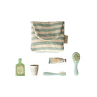 Maileg Toothbrush Set in Bag, Mouse - Blue Stripe