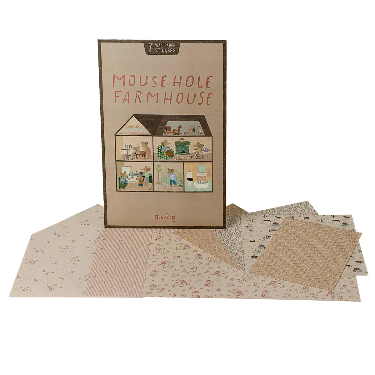 Maileg Wallpaper, Mouse Hole Farmhouse