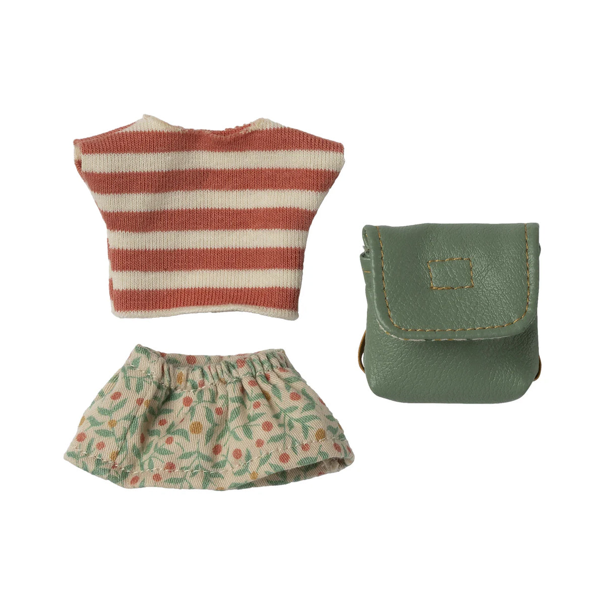 Maileg Clothes and Bag, Big Sister Mouse - Green