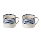 Nkuku Indigo Drop Mug, Set of 2 - Large