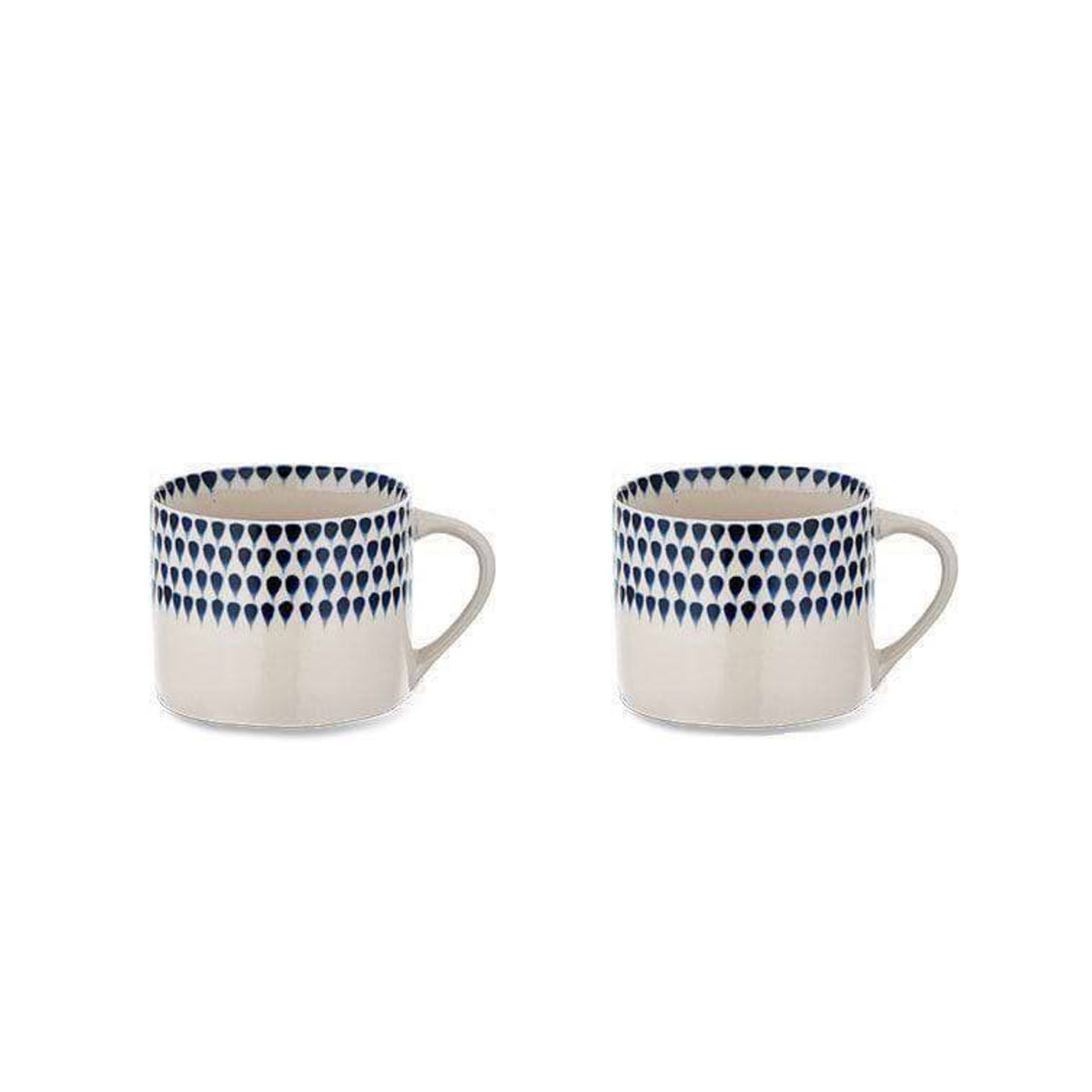 Nkuku Indigo Drop Mug, Set of 2 - Small