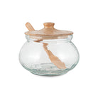 Nkuku Kali Round Glass Storage Jar - Natural & Clear