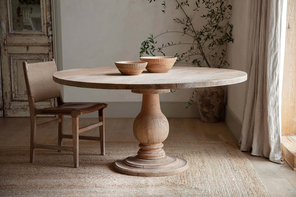 Nkuku Lara 6 Seater Round Table - Natural