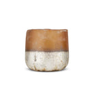 Nkuku Ngogo Tealight Holder, Small - Antiqued Amber