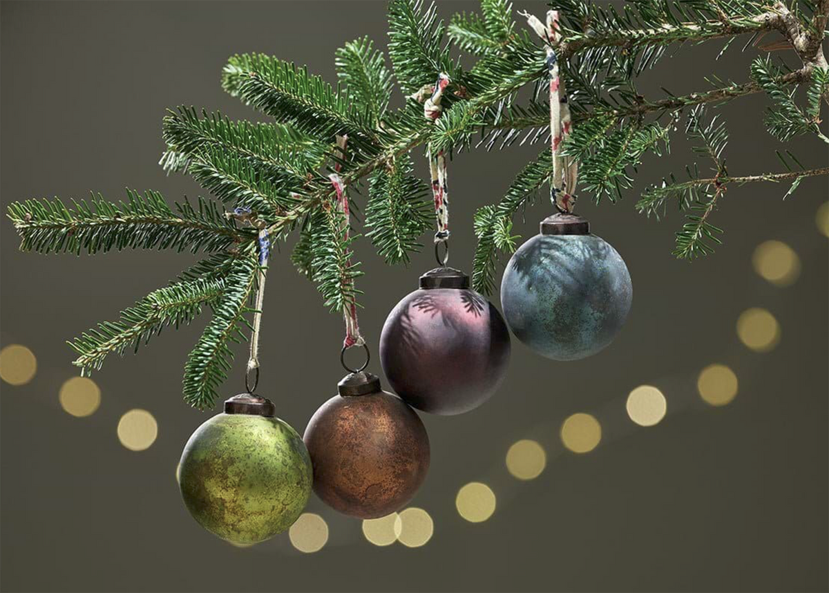 Nkuku Oko Baubles - Set of 4