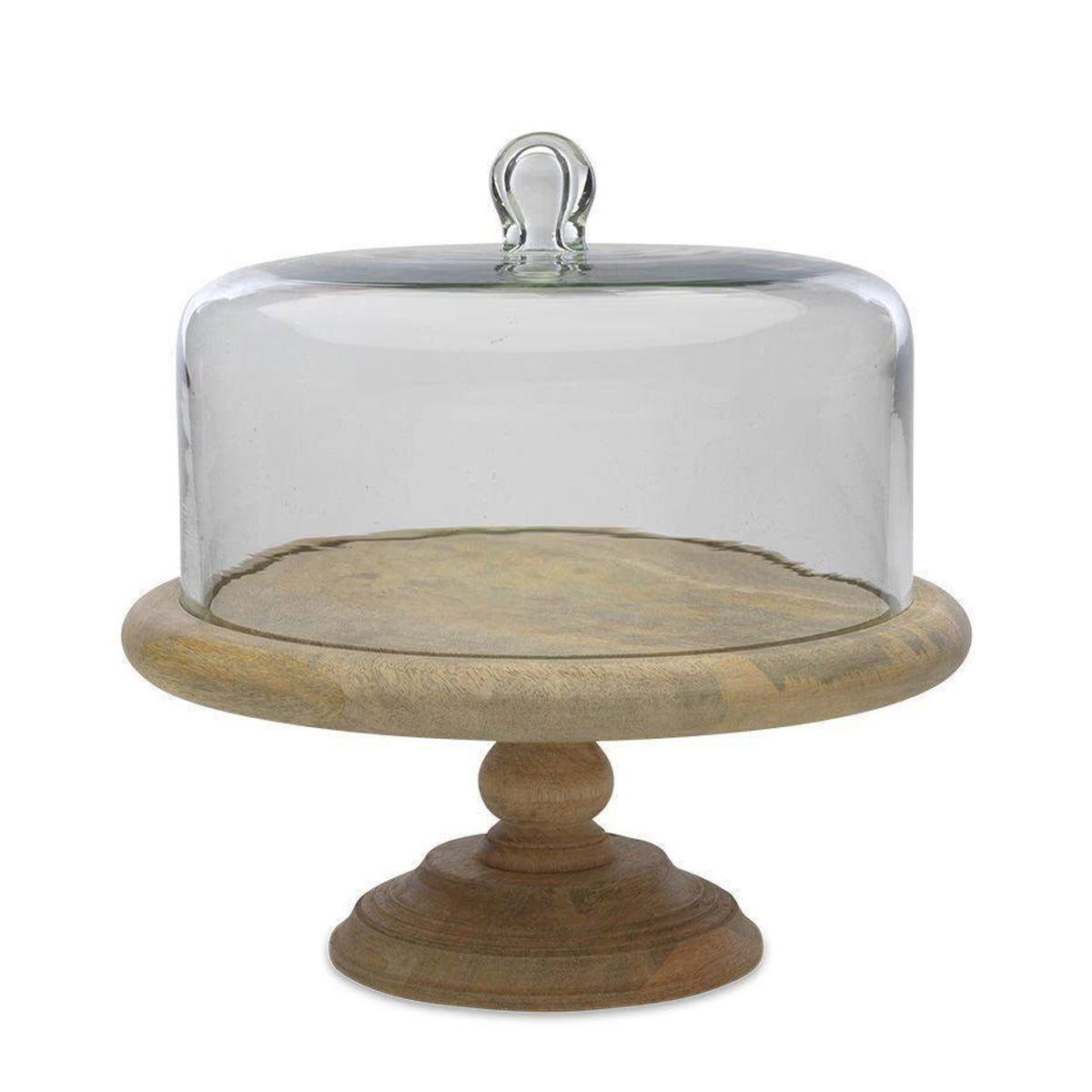 Nkuku Recycled Glass Cake Dome Stand