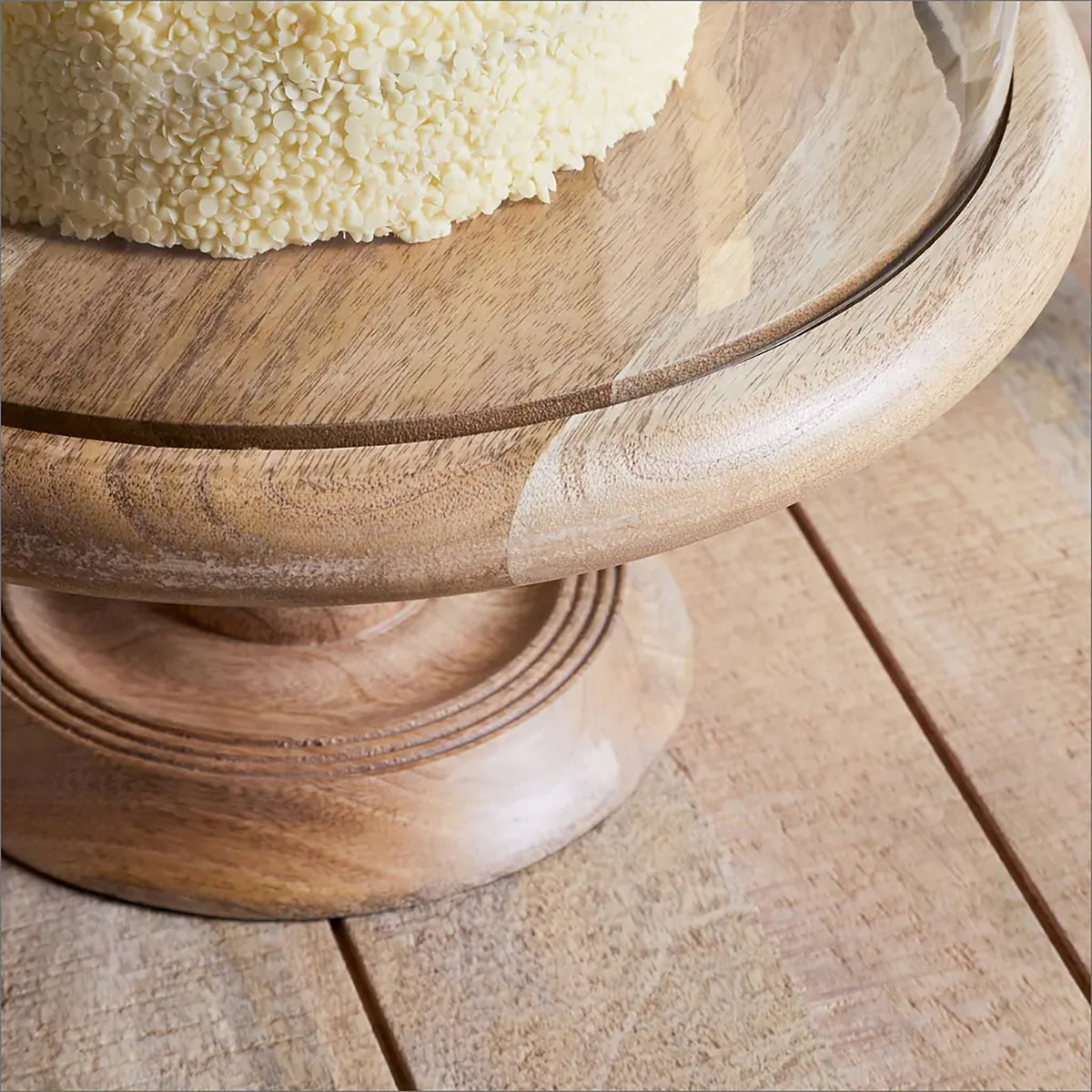 Nkuku Recycled Glass Cake Dome Stand