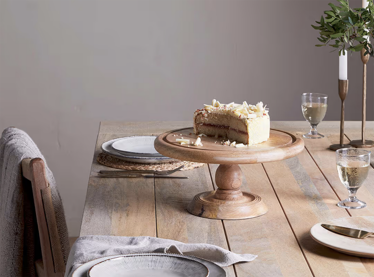 Nkuku Recycled Glass Cake Dome Stand