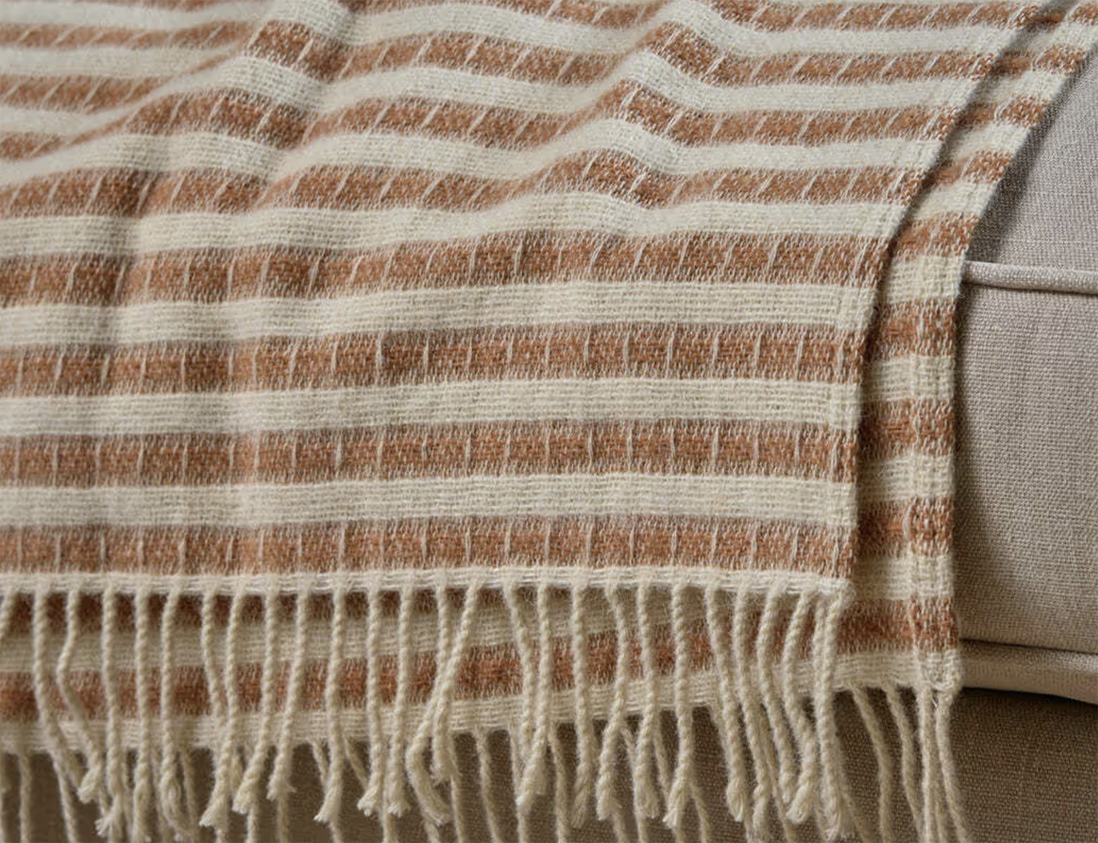 Nkuku Sanval Wool Throw - Rust