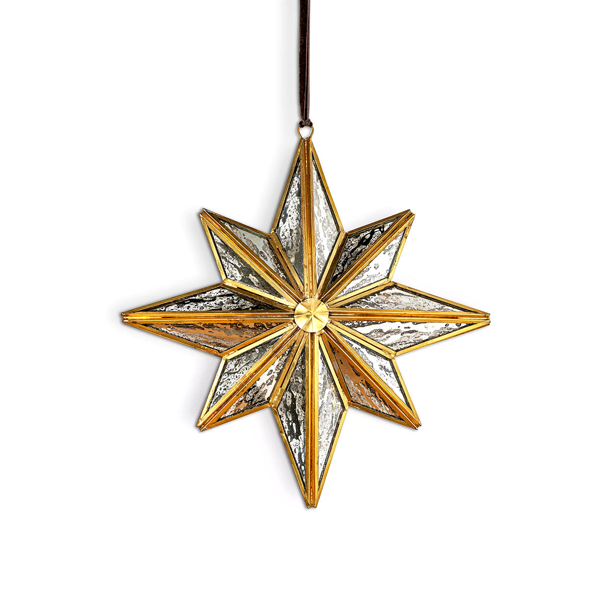 Nkuku Taara Star Decoration, Large -  Antique Brass