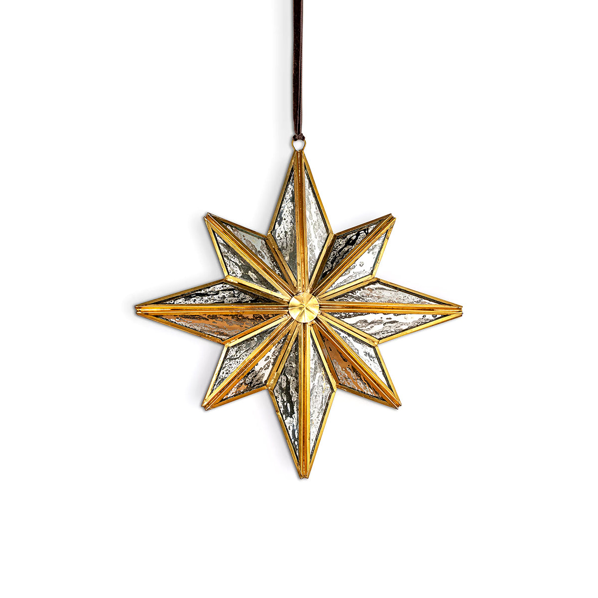 Nkuku Taara Star Decoration, Small -  Antique Brass