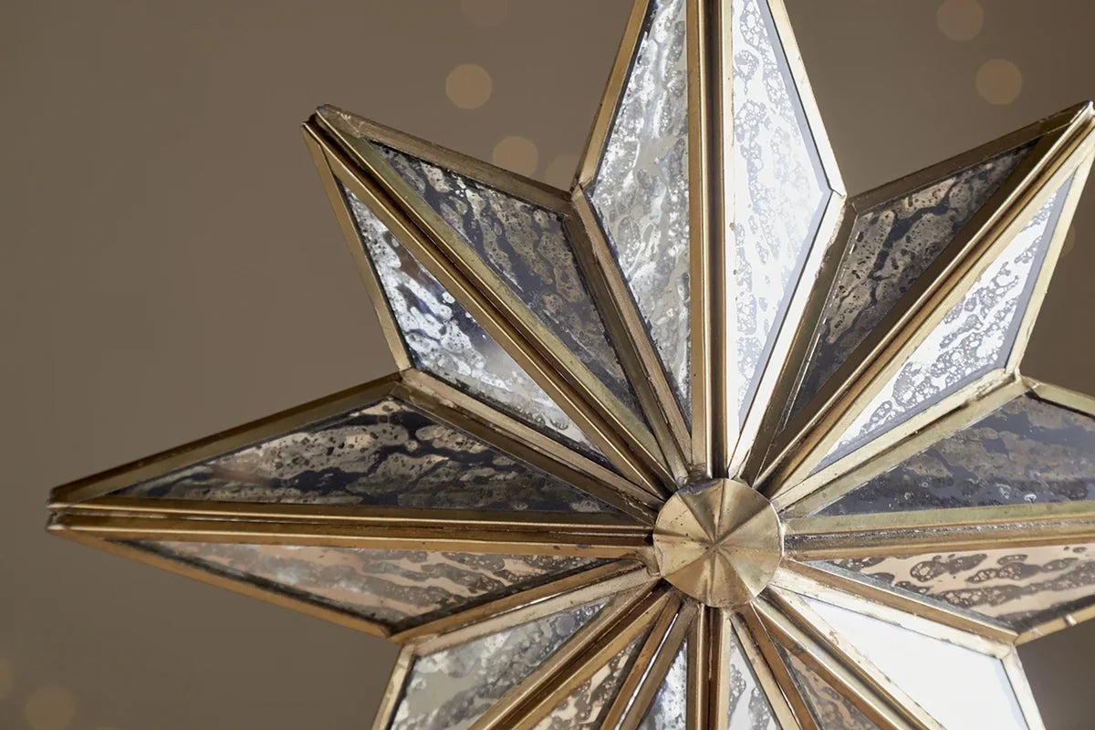 Nkuku Taara Star Decoration, Large -  Antique Brass