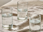 Nkuku Yala Hammered Highball, Set of 4 - Clear