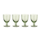 Nkuku Yala Wine Glass, Set of 4 - Sage Green